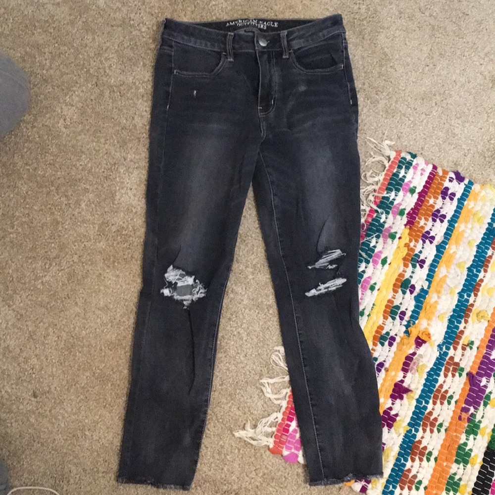 AEO High Rise Cropped Jeans